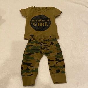 Kids Matching Set - Daddy's Girl Camo Outfit